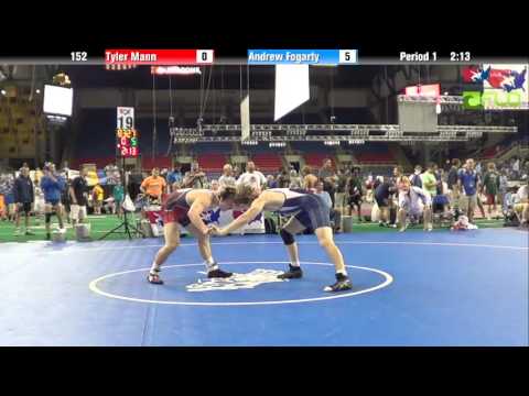 Junior 152 - Tyler Mann (Arkansas) vs. Andrew Fogarty (Minnesota)