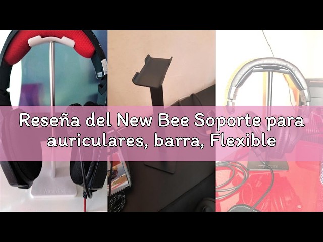 Vídeo relacionado con New Bee Soporte para auriculares, barra, Flexible, de aluminio, con reposacabezas ABS, Base sólida para todos los tamaños de auriculares