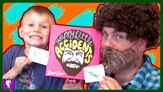 Best &amp;Worst ART Challenge! Family Bob Ross Game Time with HobbyKidsTV