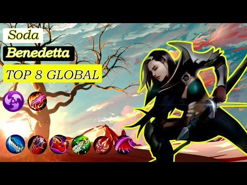 93,1% Win Rate Benedetta Aggresive Plays - Top 8 Global Benedetta by Soda - Mobile Legends GIVEAWAY