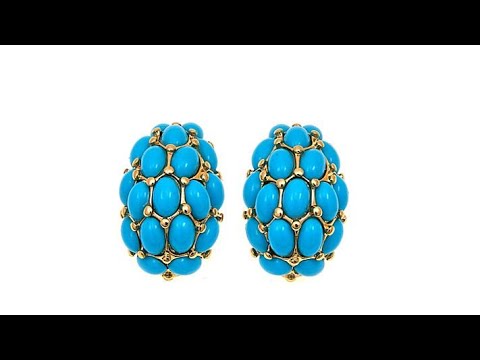 KJL by Kenneth Jay Lane "Uptown Nights" Cabochon Stud Ea...