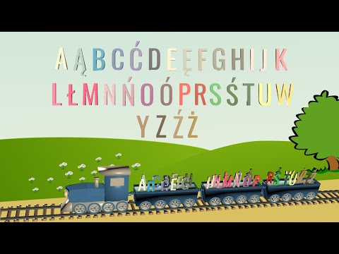 ALFABET polski z piosenką | nauka  alfabetu | melodia jedzie pociąg
