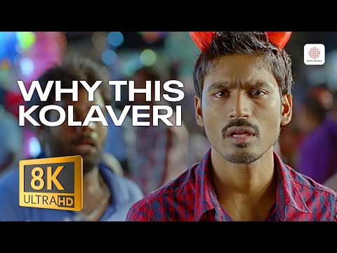 3 - Why This Kolaveri Di 8K/4K Video Song | Dhanush, Shruti Haasan | Anirudh Ravichander