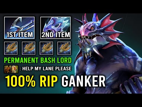 Nobody Can Come Offlane 100% Permanent Bash Moon Shard + Harpoon Slardar Dota 2