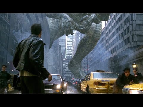 Godzilla in New York - Almost Squashed Scene - Godzilla (1998) Movie Clip HD