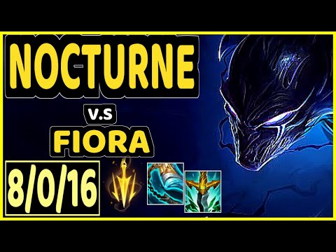 NOCTURNE vs FIORA - 8/0/16 KDA TOP CHALLENGER GAMEPLAY - NA