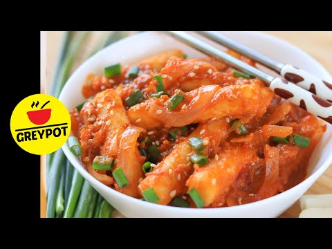 Tteok-bokki | Korean Spicy Rice Cake with Indian Ingredients
