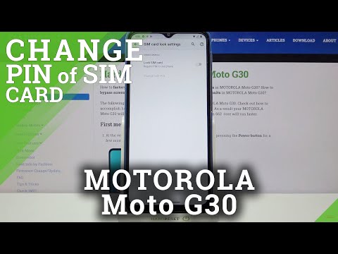 How to Set Up PIN to SIM Card in Motorola Moto G30 – Change PIN to SIM