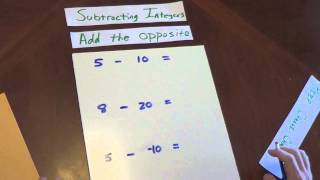 Subtracting Integers Middle School Math "Keep/Change/Change Method"