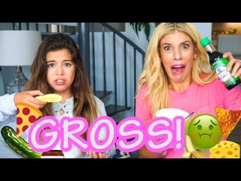 WEIRD FOOD COMBINATIONS PEOPLE LOVE!!! SOPHIA GRACE & REBECCA ZAMOLO Video