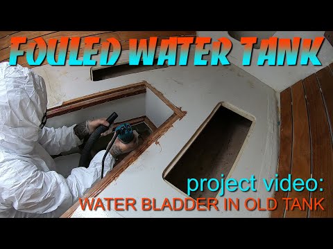 Installing a Water Bladder Into a Fouled Water Tank on a Boat
