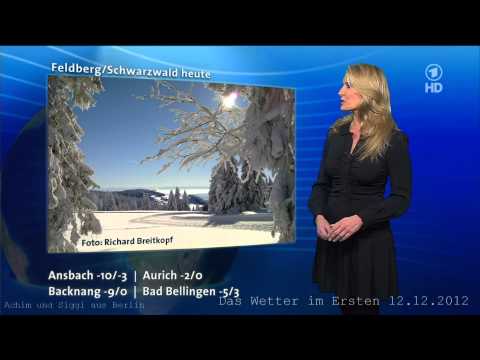 Claudia Kleinert 12.12.2012 Das Wetter im Ersten ARD HD