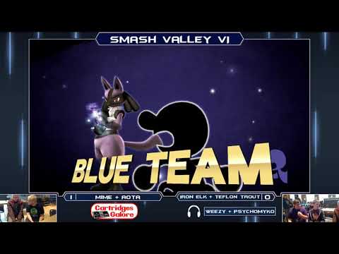 Smash Valley VI Wii U Doubles - Mime + Aota (B) vs TheIronElk + TeflonTrout - Winners Bracket