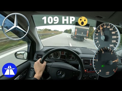 Mercedes Benz B180 CDI W245 German Autobahn Ride [4K] Max Acceleration TOP SPEED