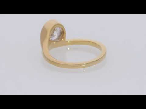 Bezel Set Round Solitaire Diamond Twist Engagement Rings