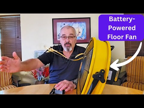 🔥 12" Battery-Powered Floor Fan for Dewalt 20V ⚡️ | Portable, Powerful & Cordless!