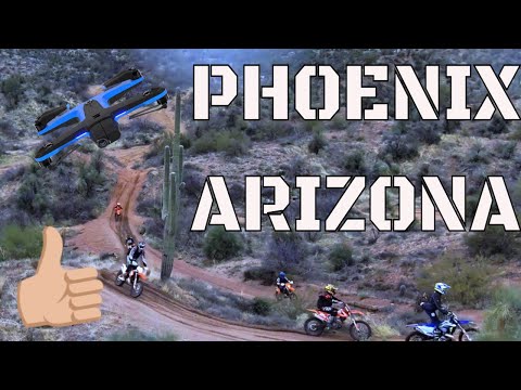 Singletrack Ride Wildcat Canyon Cave Creek Arizona with Drone Incredible Wet Conditions #motorcycle