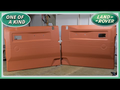 Wrapping door cards in faux leather. Land Rover Defender interior part 3. Auto upholstery