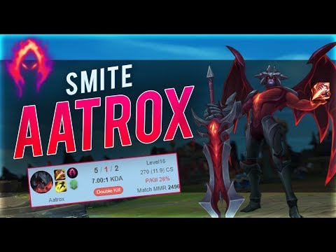 140 CS at 10 MINUTES! SMITE AATROX MID IS BACK