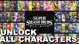 SUPER SMASH BROS ULTIMATE : HOW TO UNLOCK ALL CHARACTERS INSTANTLY!!
