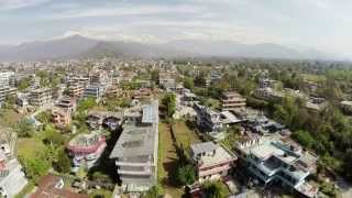 View of Annapurna Range and Pokhara from Hotel Mountain View
