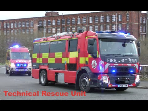 Greater Manchester - Ashton Technical Response Unit Turnout with LIGHTS + SIRENS