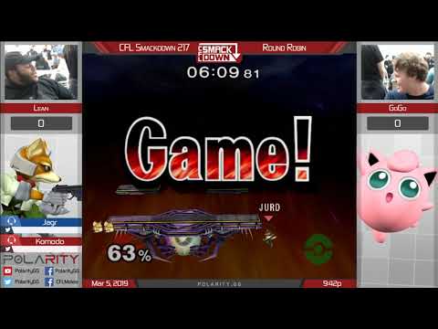 CFL Smackdown 217 Melee - Lean (Fox) vs GoGo (Jigglypuff) - Round Robin
