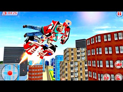 Ambulance Robot City Rescue Simulator - Transformation Van Emergency Drive - Android Gameplay