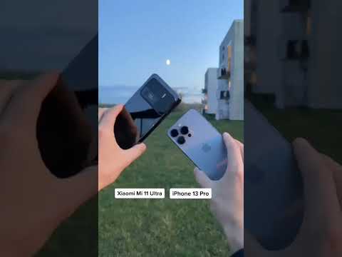 iPhone 13 Pro Vs Mi 11 Ultra Camera Test ❤️. Moon Photoshoot 📸 | #shorts