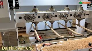 Máy Gia Công Chân Ghế, Bàn Hoàn Thiện | Máy CNC 4 Trục 16 Dao Woodmaster WM-4X4CNC