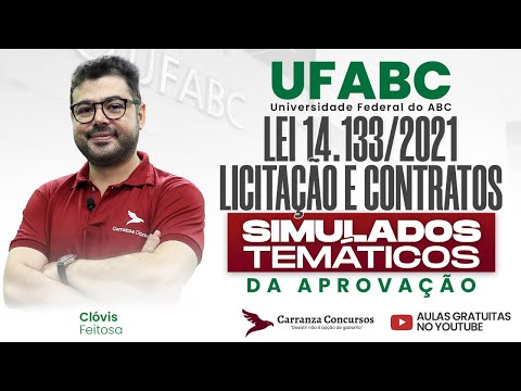 Concurso UFABC Lei 14.133/2021 Licitações Disciplina Questões Simulado Temático
