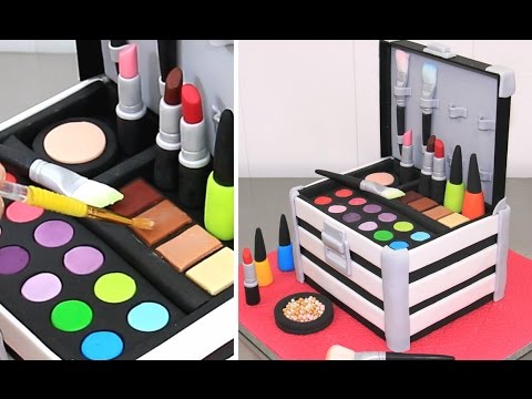 MAKE UP Cosmetics Box Cake  | Pastel Caja De Maquillaje