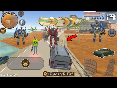 Vegas Crime Simulator (Scorpio Car Collision from Red Car Robot) Robot Ship on Sea - Gameplay HD