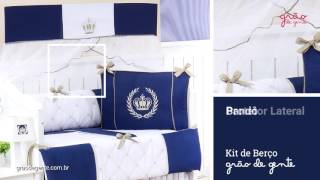 Quarto Econômico para Bebê sem Cama Babá Realeza Luxo Marinho | Ref: 60746