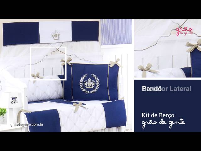 Quarto Econômico para Bebê sem Cama Babá Realeza Luxo Marinho | Ref: 60746