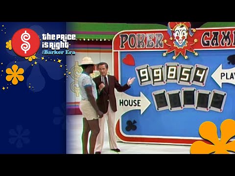 Bob Barker Quizzes a Fun Contestant Before a Hand of POKER GAME - The Price Is Right 1983