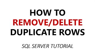 DELETE duplicate rows in SQL (3 Methods with EXAMPLE)
