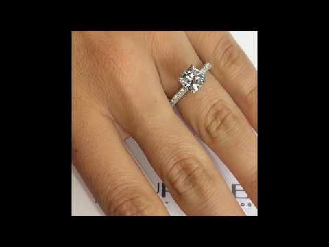 2 carat Cushion Cut Diamond Engagement Ring