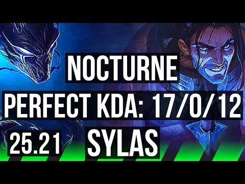 NOCTURNE vs SYLAS (JGL) | 17/0/12, Legendary | KR Diamond | 25.21