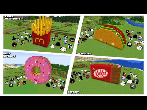 COMPILATION OF BEST SURVIVAL HOUSES WITH NEXTBOTS PART 11 in Minecraft - Gameplay - Coffin Meme