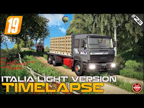 🇮🇹  Sellng Wine Pallets, Spraying Fields, Loading Grape Pallets⭐ FS19 Italia Light Version Timelapse
