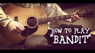 How To Play &quot;BANDIT&quot; by Neil Young | Acoustic Guitar Tutorial on a CG Winner W-777 D45 Guitar