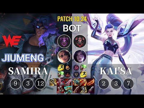 WE Jiumeng Samira vs Kai'Sa Bot - KR Patch 10.24