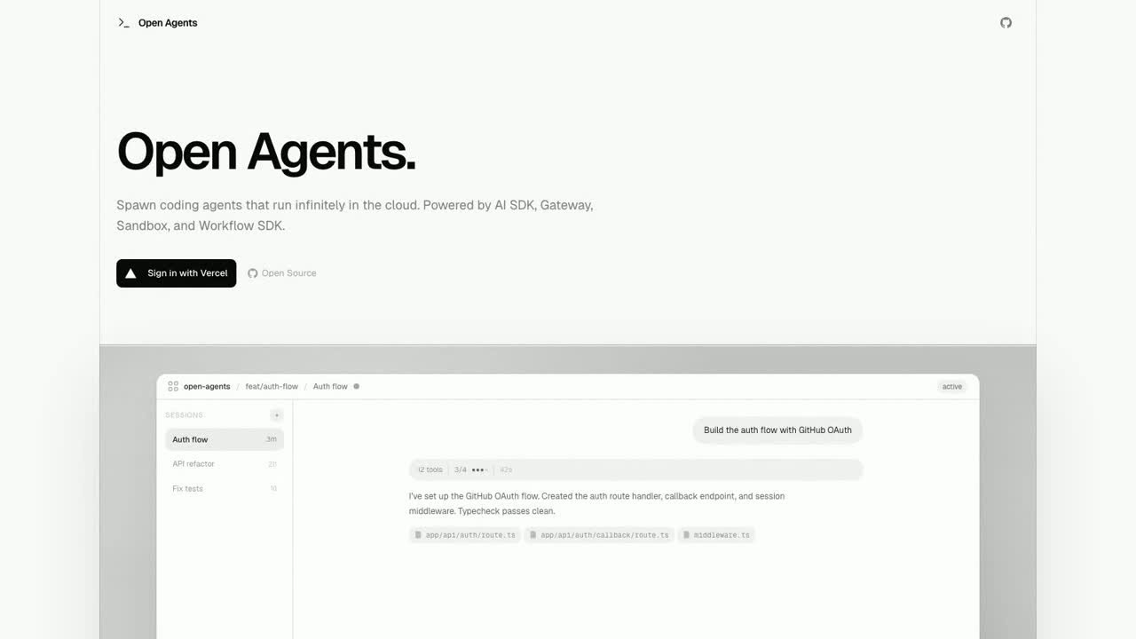 Open Agents, Vercel’s Open-Source Control Plane for Coding Agents