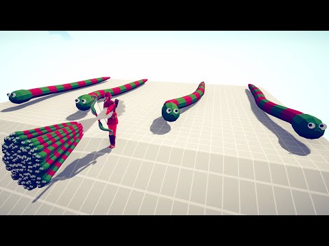 SNAKE ARCHER + 4x TITANOBOA vs EVERY FACTION - Totally Accurate Battle Simulator TABS