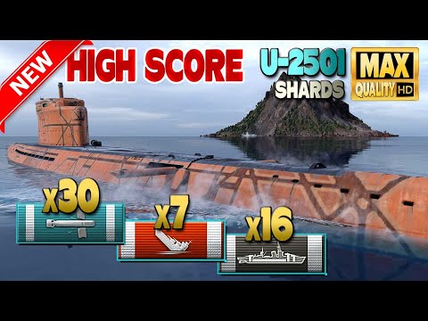 Submarine U-2501: 280k on map Shards - World of Warships