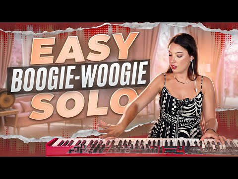 Easy Boogie-Woogie Piano Solo with Tremolo (Step by Step Tutorial).