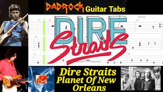 Planet Of New Orleans - Dire Straits - Guitar + Bass TABS Lesson