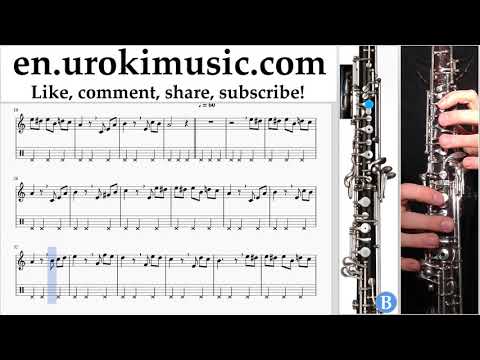 Oboe lessons Beethoven - Für Elise Sheet Music Tutorial Part#2 um-b352