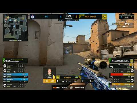 s1mple NAVI VS OG (1-1) BO3 | ESL PRO LEAGUE SEASON 11